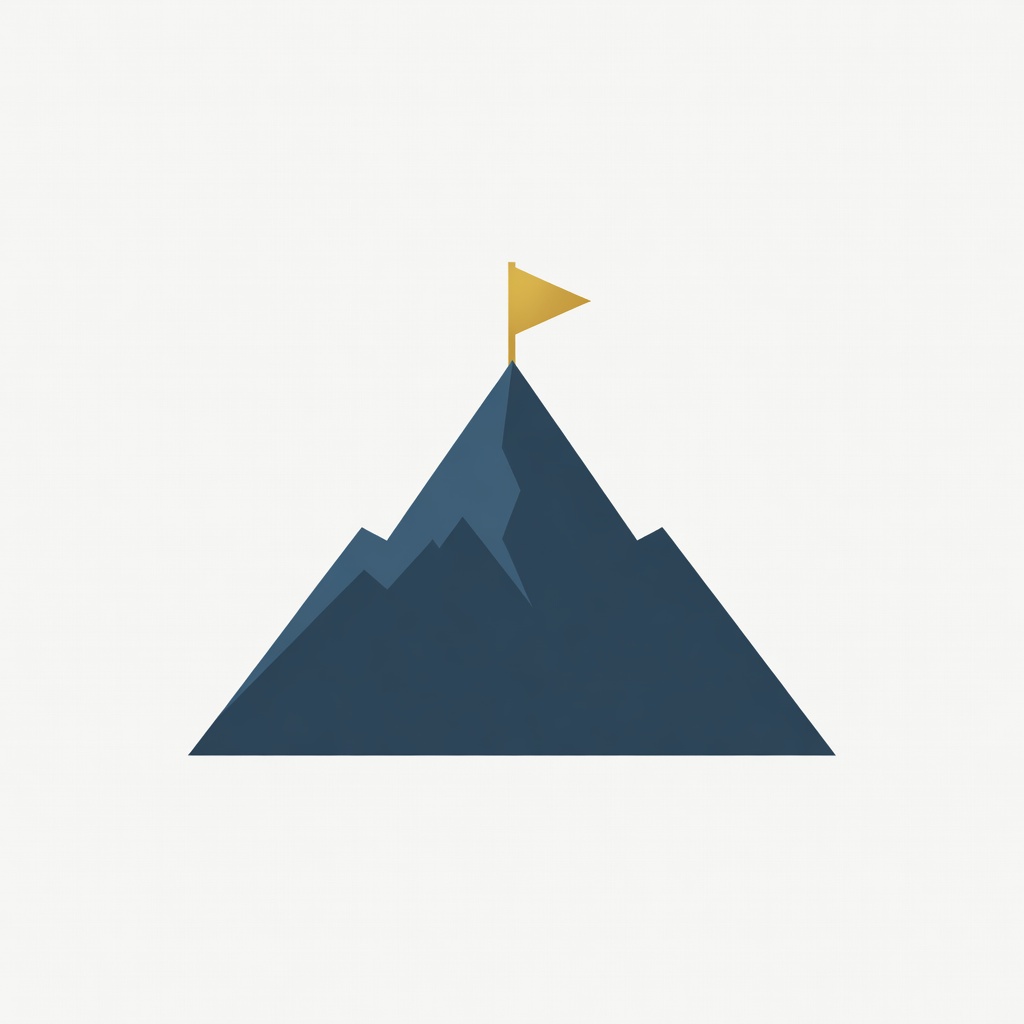 Mountain peak representing a habit challenge and goal achievement