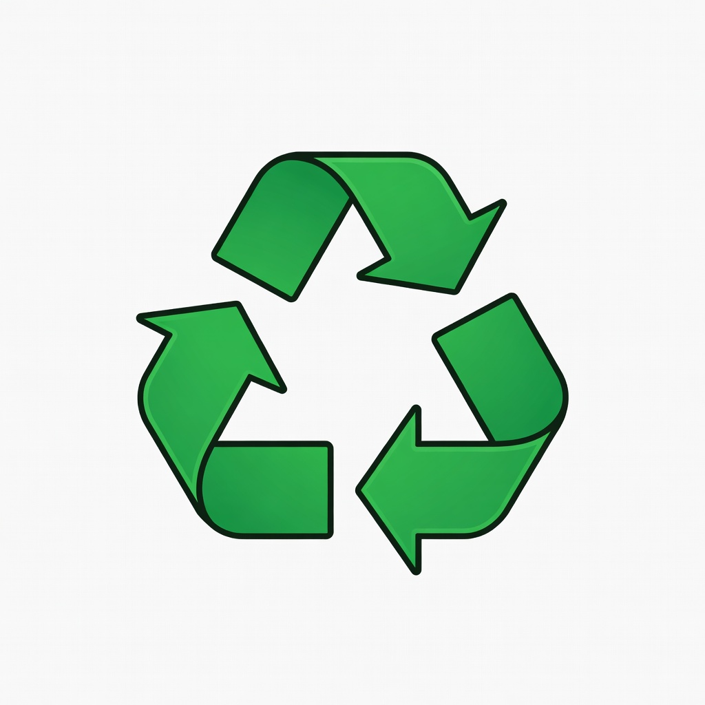Recycle symbol representing sustainable and eco-conscious habits